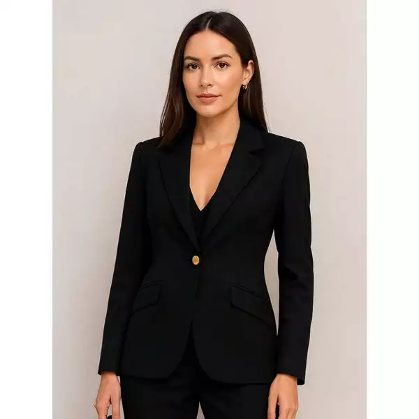 Blazer social com forro estilo sobretudo